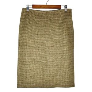Ralph Lauren | Women | Blue Label Tan 100% Wool Pencil Skirt | Size 8